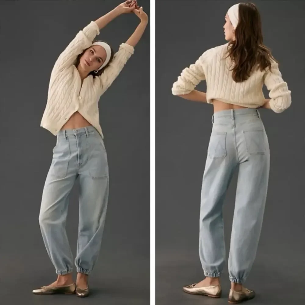 Mother Denim Women's The Wrapper Patch Springy Ankle Jeans Chill Pill Size 26 - Picture 16 of 16